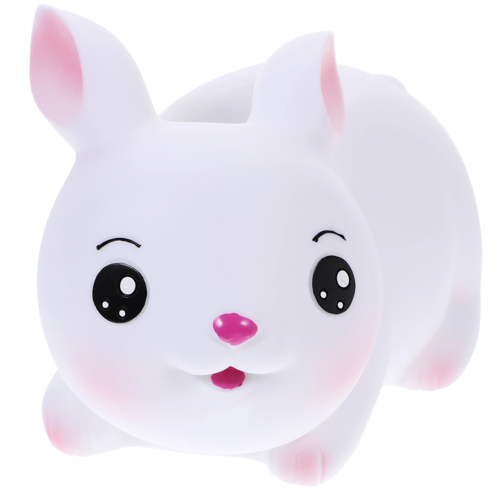 Lovely Piggy Bank Coin Bank Bunny Money Saving Pot Vinyl Rabbit Statue Decor