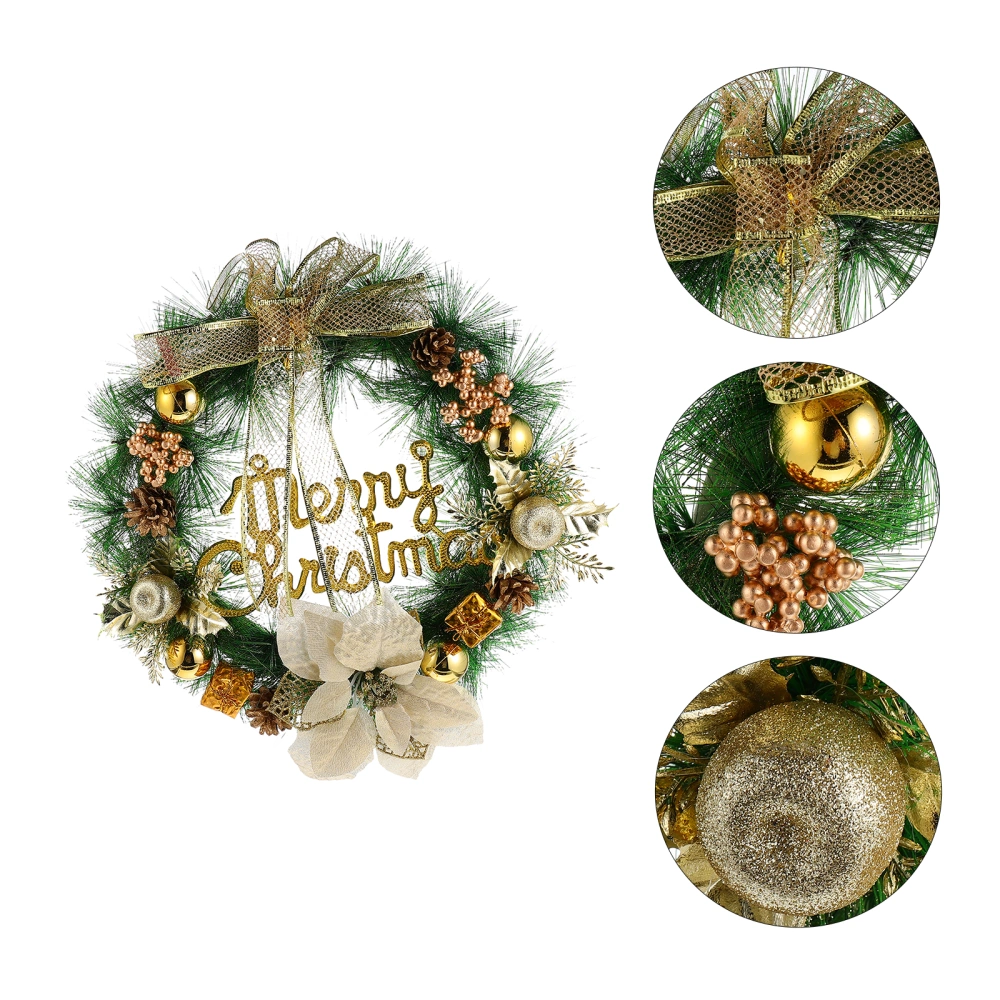 1pc Door Hanging Decor Hanging Ornament Christmas Wreath Decor Xmas Wreath Decor