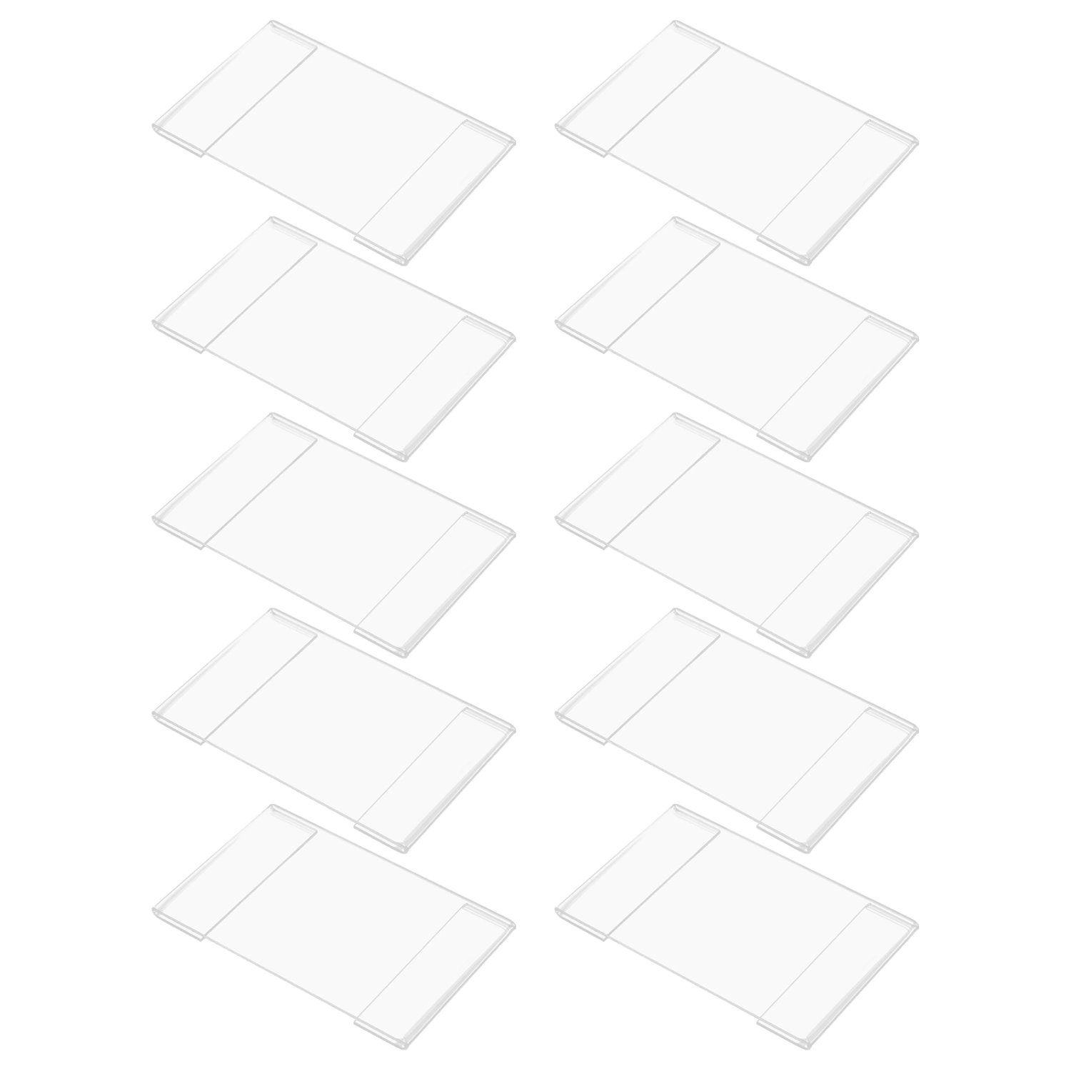 10pcs Clear Plastic Tags Label Price Tag Sign Holders for Shopping Mall