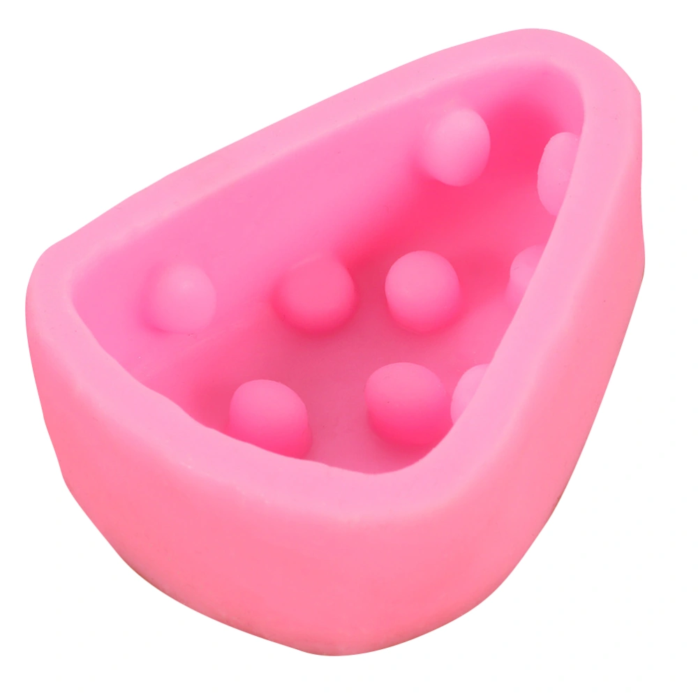 Triangle Cheese Shape Mould Silicone Fondant Mold Cake Decorating Candy Chocolate Cookie Dessert Baking Tool (Pink)