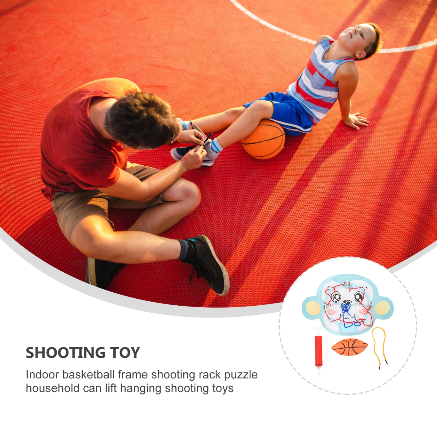 1 Set Children's Basketball Frame Hanging Basketball Stand Shooting Basketball Frame