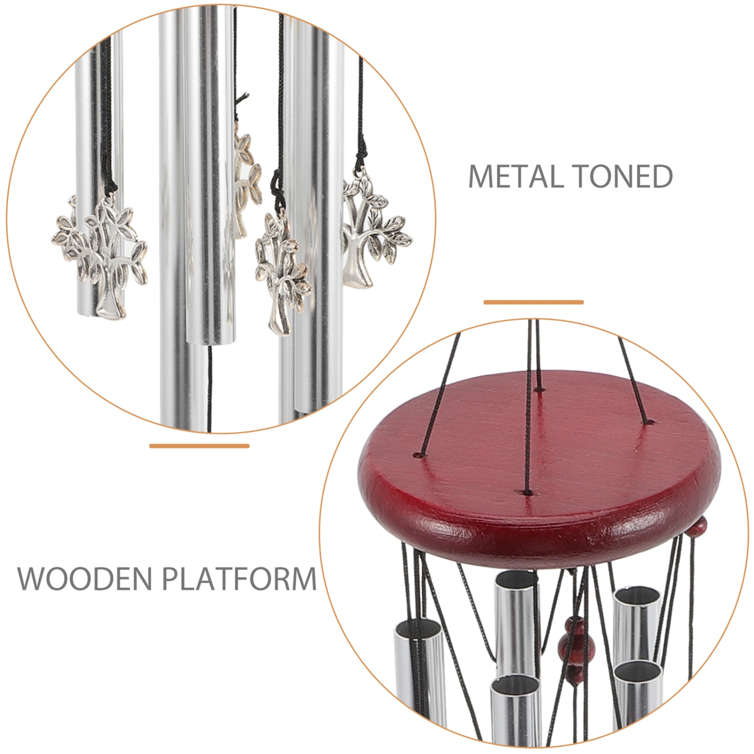 Sympathy Wind Chime Outdoor Windchime Aluminum Alloy Pipe Wind Bell Decor