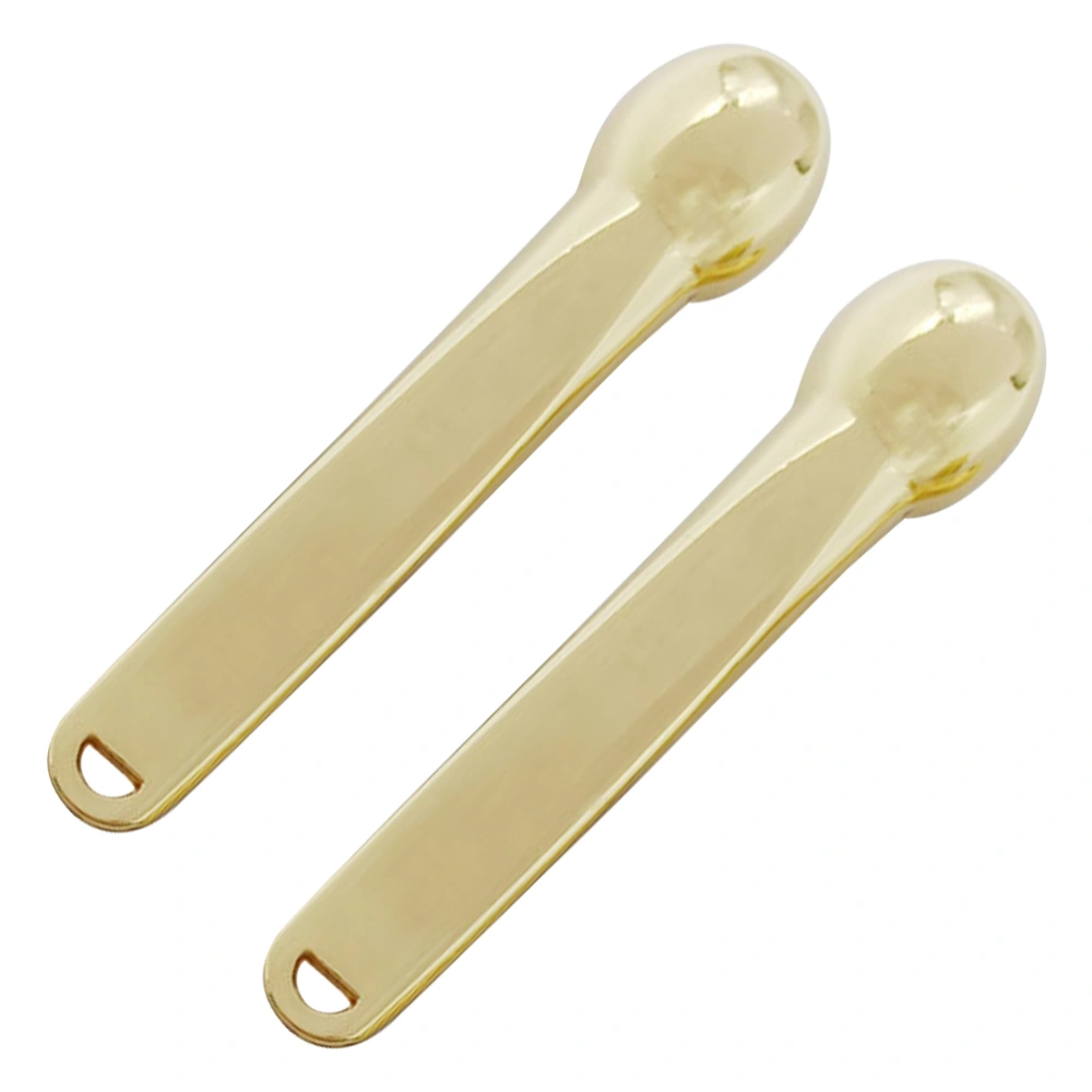 2pcs Eye Massage Sticks Alloy Beauty Roller Cream Subpacking Tools Skin Care Supplies for Women(Golden)