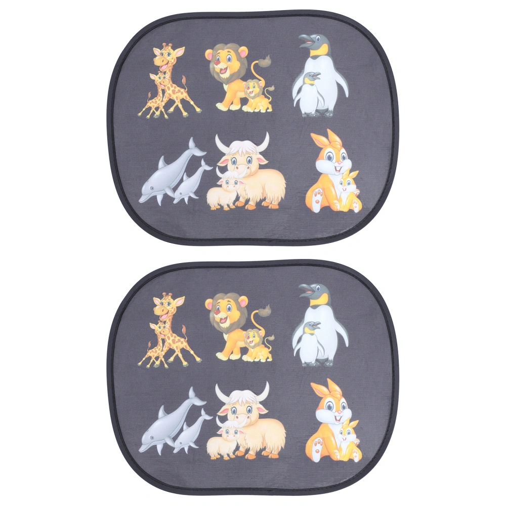 2Pcs Cartoon Car Side Window Sunshades Baby Sun Shades for Blocking UV Rays