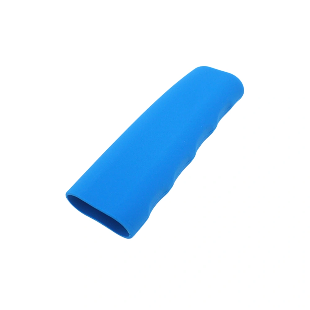 Practical Silicone Cover Universal Wave Shaped Handbrake Cover Protector for Car (Blue)