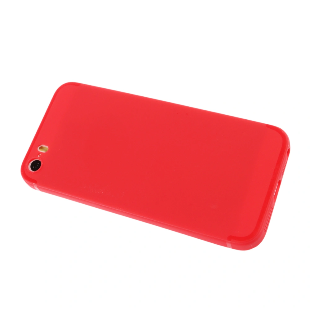 Ultra-thin Phone Case Anti-scratch Slim Fit Lightweight TPU Protective Back Cover Phone Shell for iPhone 5/5s (Red)