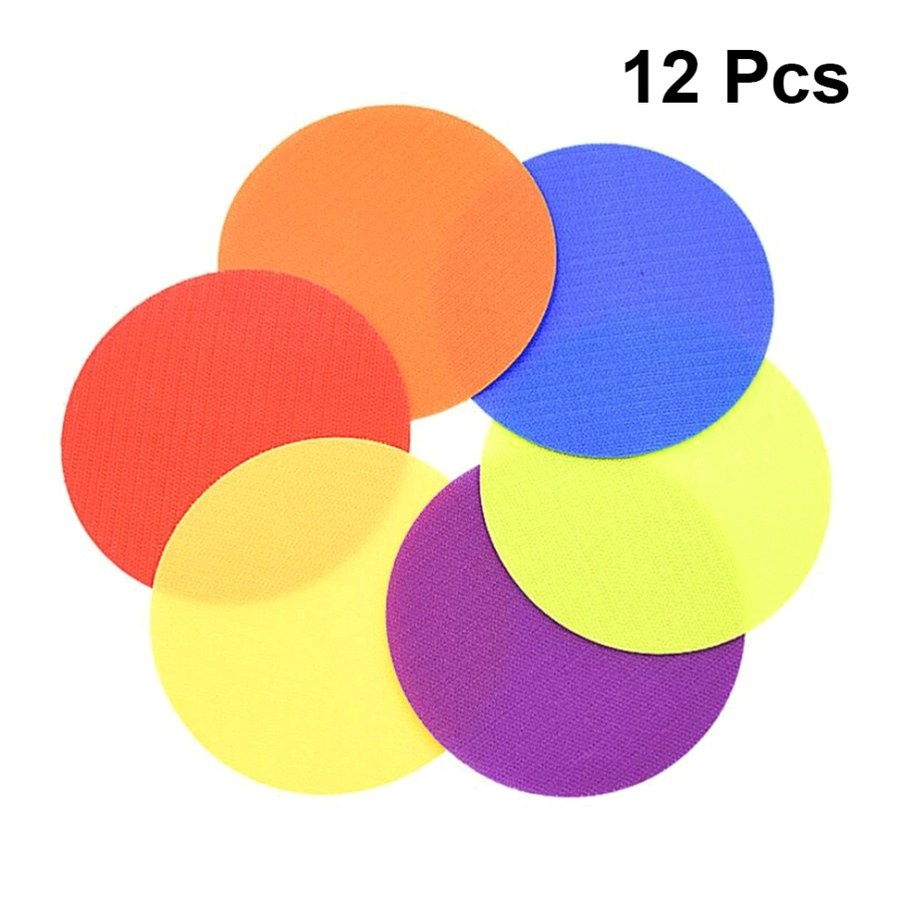 12pcs Carpet Sticker Positioning Mark Sticker Round Shape Design Creative Durable for Home (Circular Diameter 100mm)