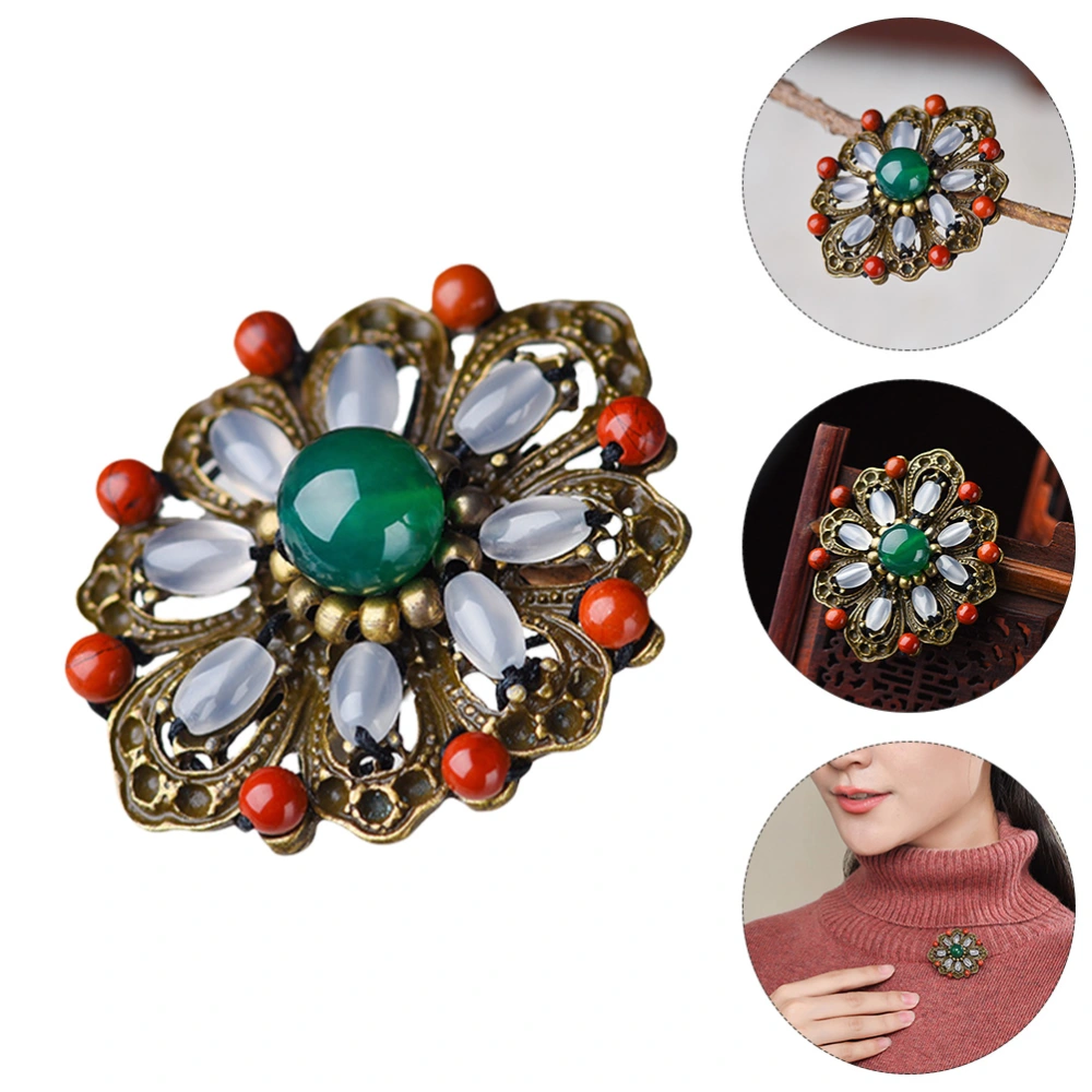 1pc Vintage Flower Appearance Brooch  Corsage Woman Clothing Breastpins