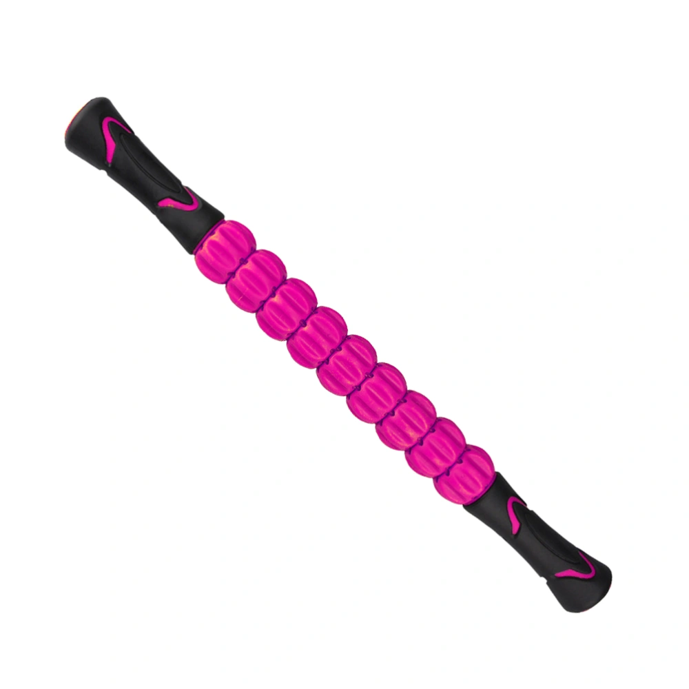 3D Muscle Roller Stick Full Body Muscle Massager Fitness Tool Sticks (Rose Red)