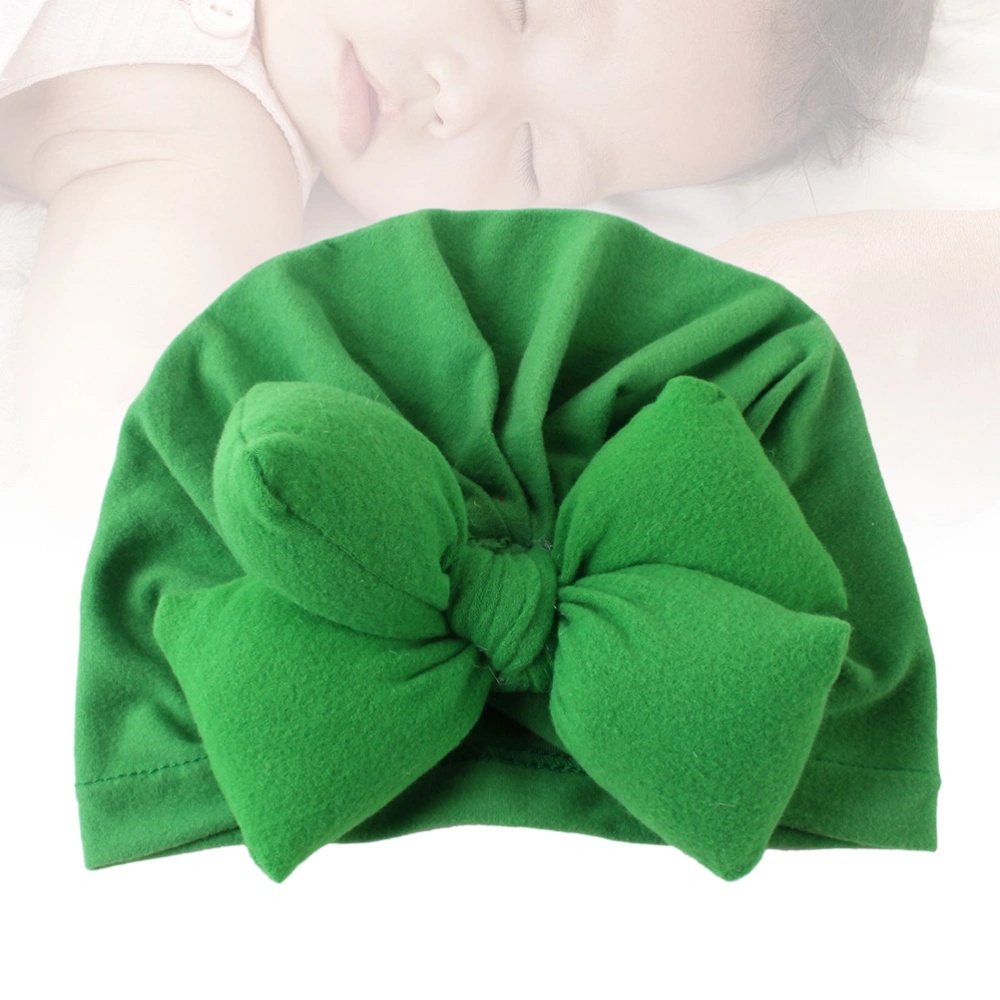 Baby Adorable Bowknot Hat Fashion Infant Creative Baby Comfortable Headdress (Green)