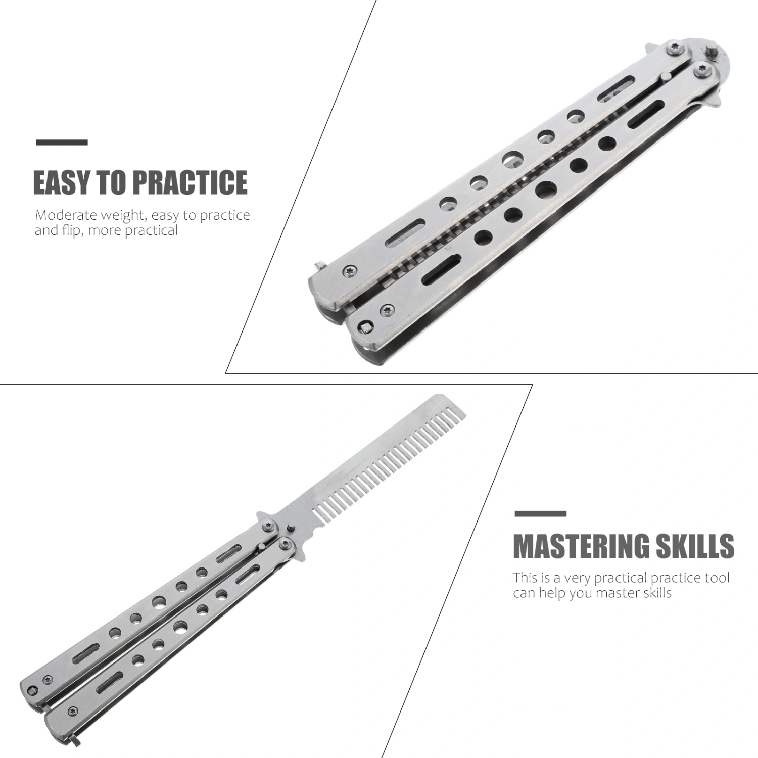 1pc Practice Training Cutter Portable Dull Pocket Trainers without Blades