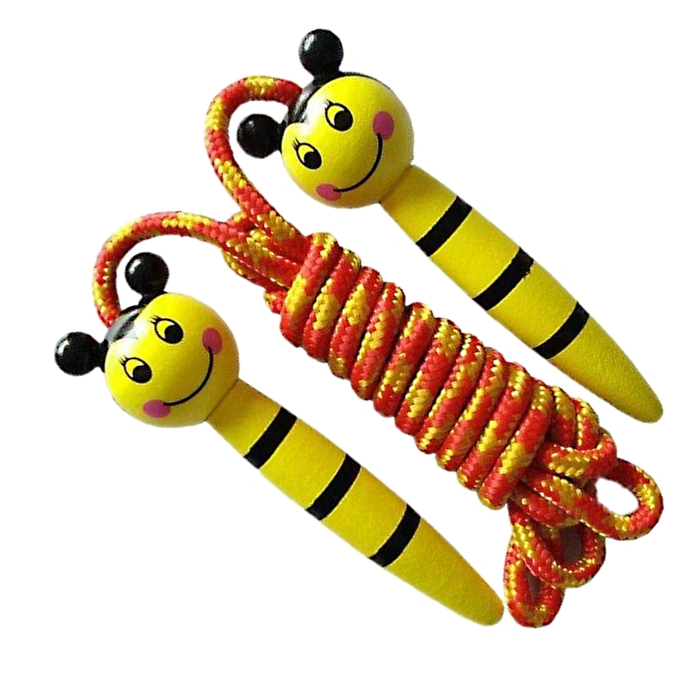 Kindergarten Jump Rope Adjustable Jumping Rope Students Rope Cartoon Skipping Rope (Bee, Rope Random Color)