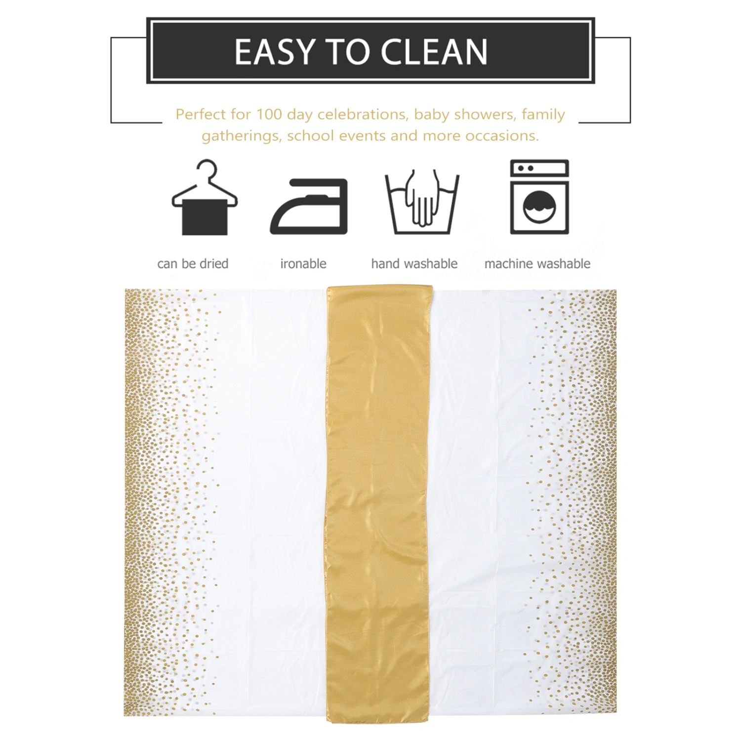 2pcs Birthday Dinner Tablecloths Party Tablecloth Festival Dining Table Runners