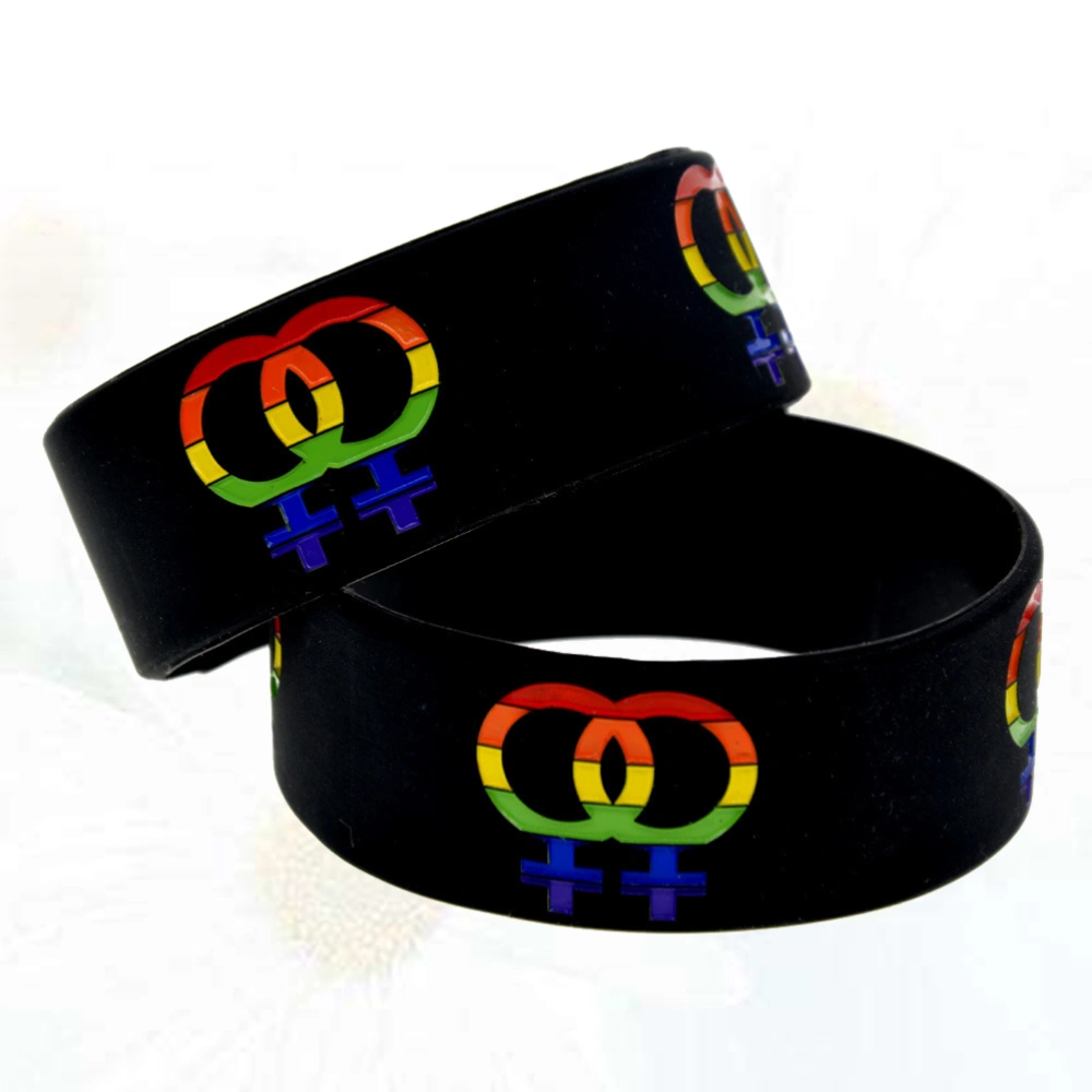 2Pcs Silicone Bracelets Fashion Unique Bangles Homosexual Wristbands Bracelet Jewelry