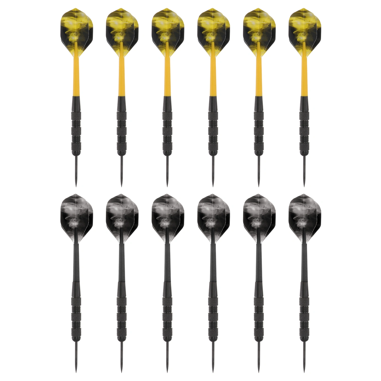 12pcs Professional High-End Darts Steel Tip Darts 20g Pin-type Darts Sports Supplies (Black)