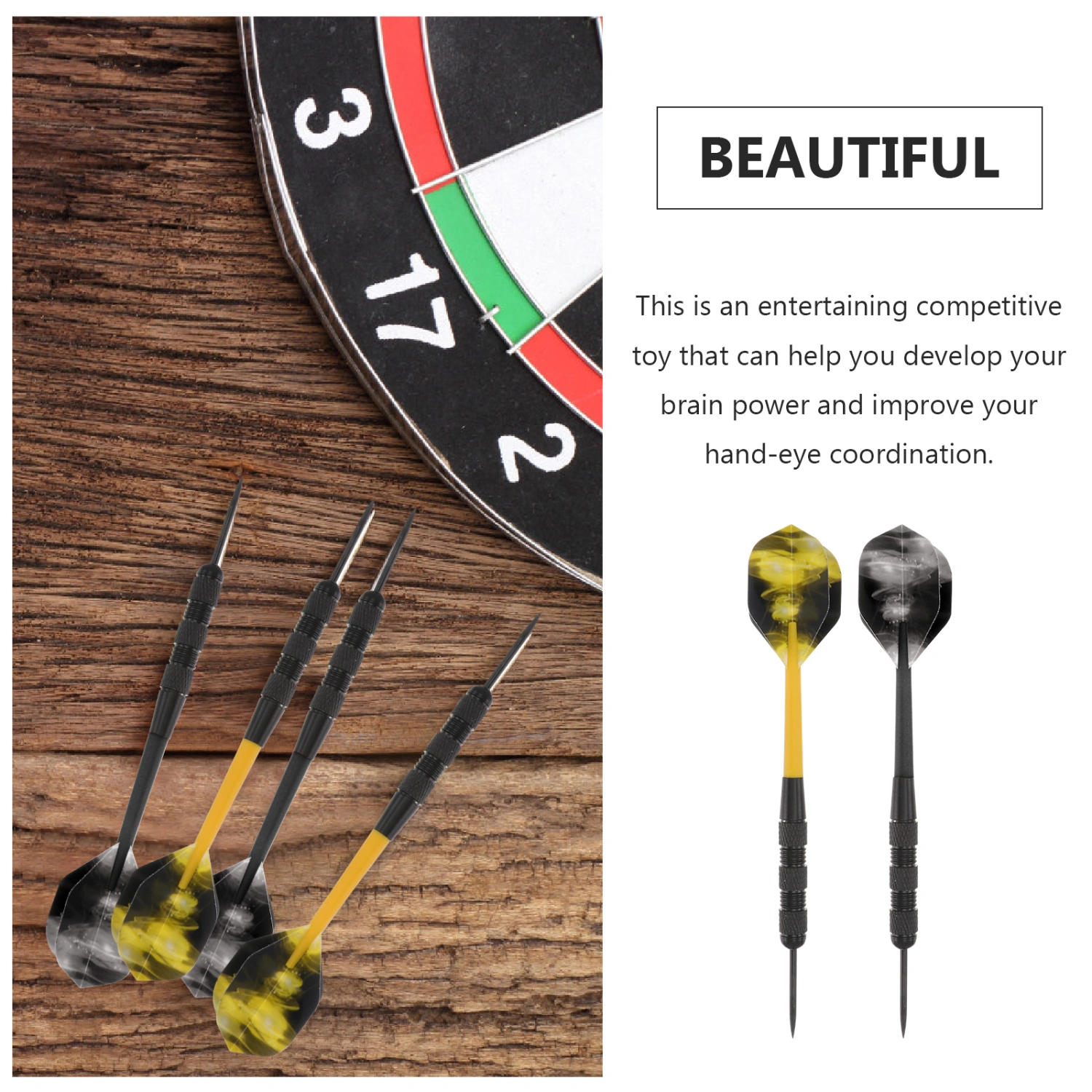 12pcs Professional High-End Darts Steel Tip Darts 20g Pin-type Darts Sports Supplies (Black)