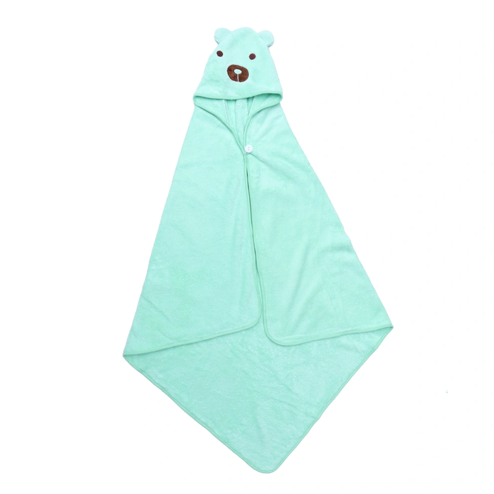 Bath Towel Cape Cartoon Coral Baby Bath Towel Bath Wrap Baby Bathrobe Cyan Bear Kids Body Towel