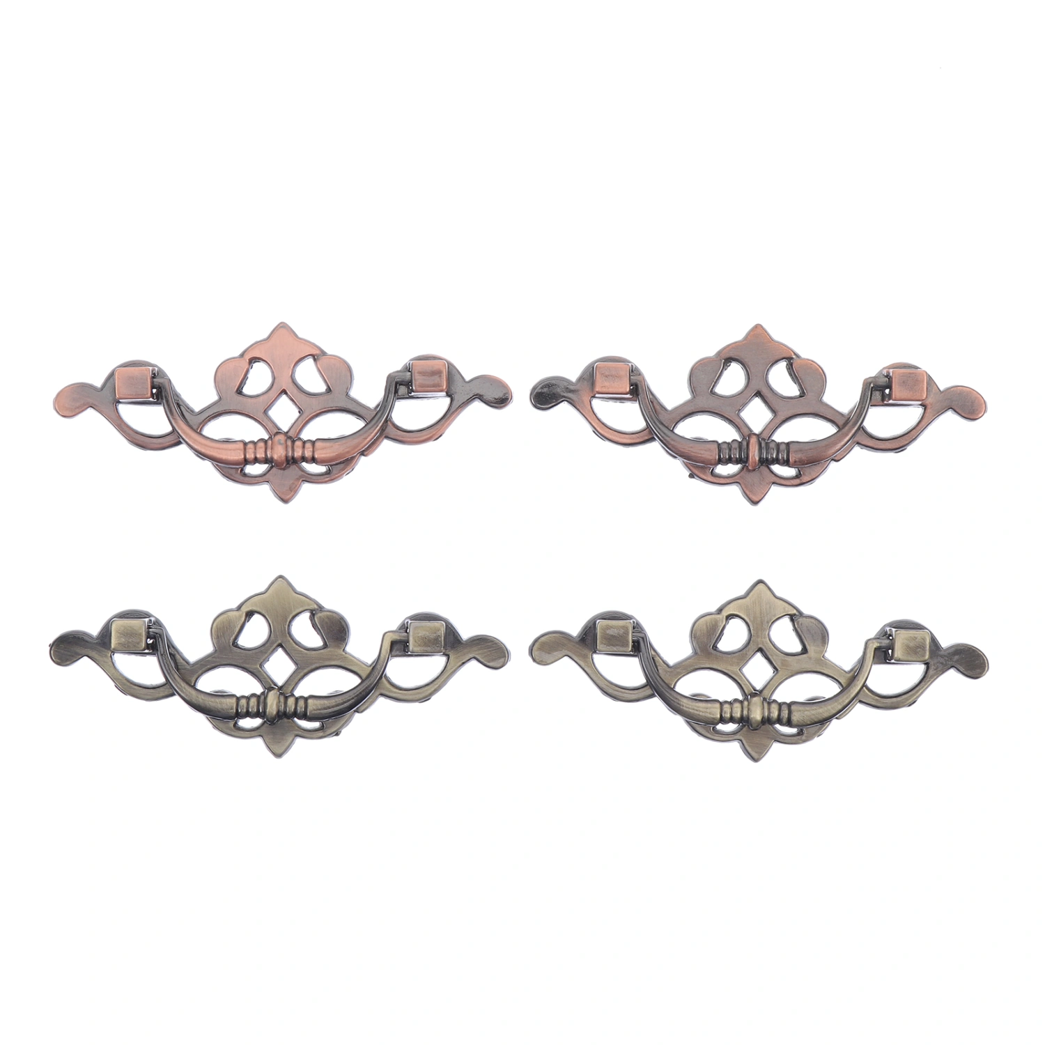 4pcs Zinc Alloy Door Knobs Kitchen Cupboard Drawer Wardrobe Cabinet Pull Handles