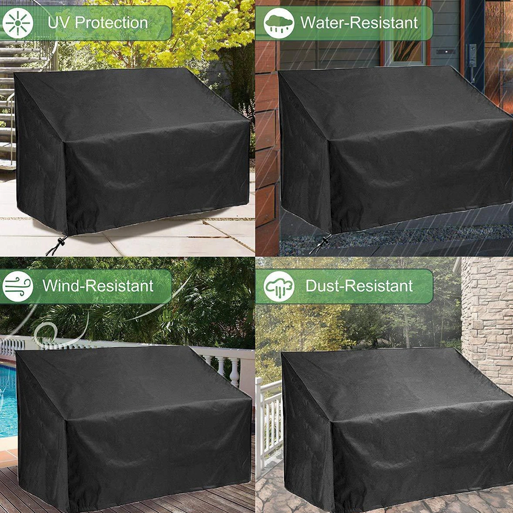 1pc Outdoor Garden Seats Dust-proof Cover Oxford Cloth Bench Waterproof Cover