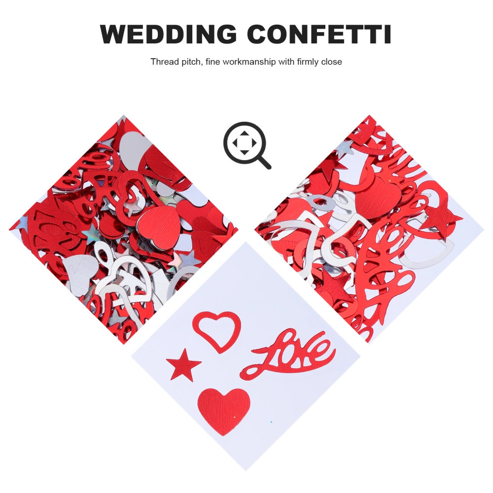 1 Bag of Plastic Confetti Adornments Exquisite Wedding Party Confetti (Red)