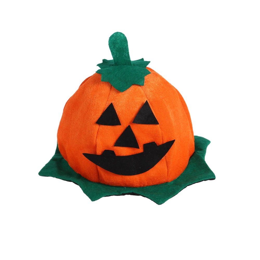 Halloween Pumpkin Hat Pumpkin Halloween Party Hat Dress Up Hat Props (Green Lotus Leaf)