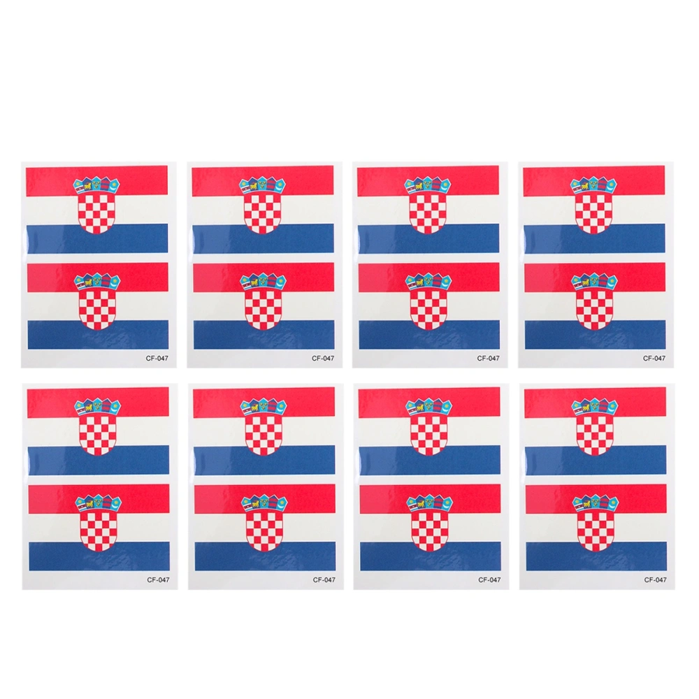 12 Pcs Country Flag Stickers Fashion Sports Body Art Decals  (Brazil)