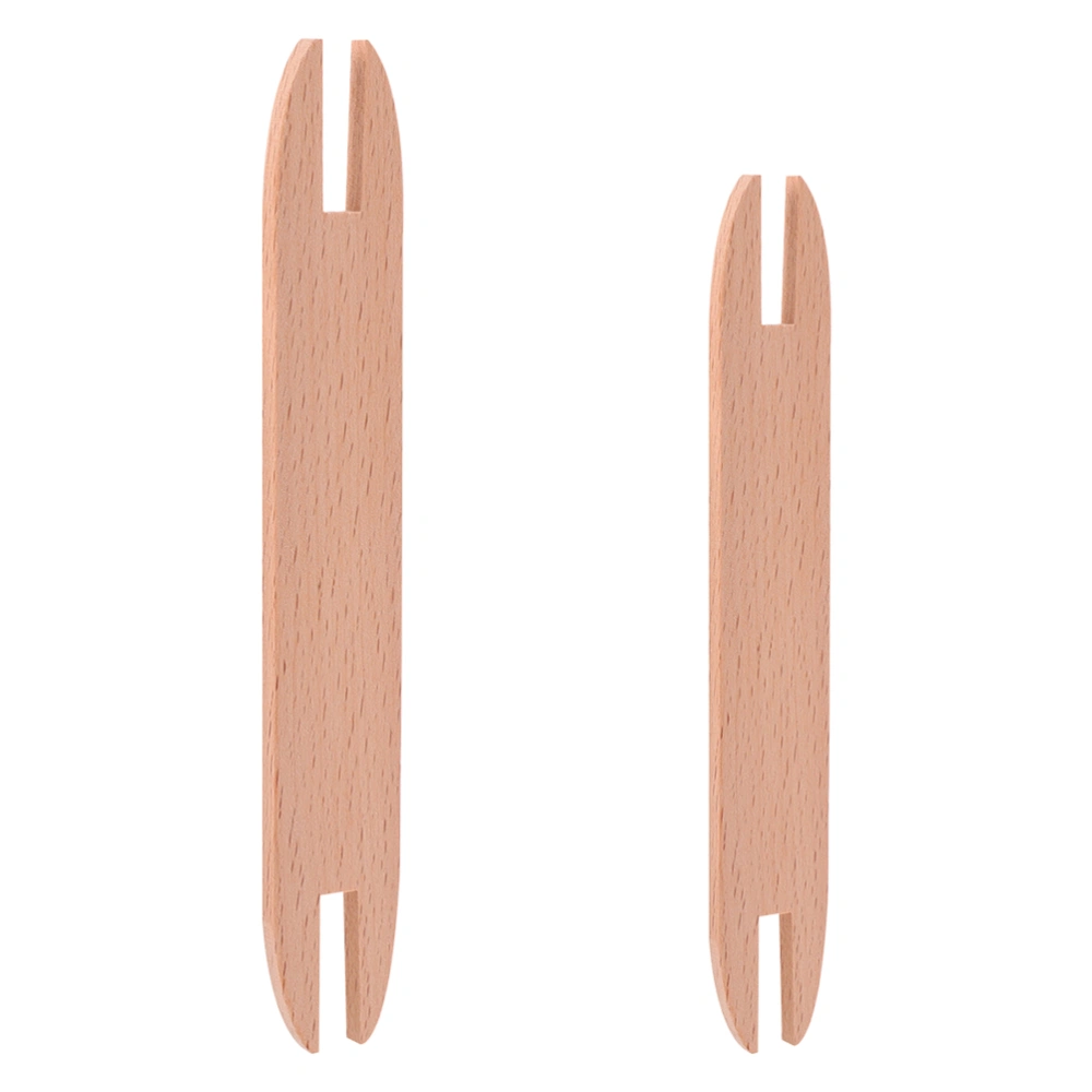 2Pcs DIY Wooden Shuttles Weaving Stick Knitting Tools Sewing Accessories for Sweater