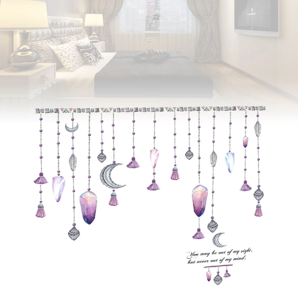 Living Room Adhesive Wall Decor Bead Curtains Wall Sticker PVC Adhesive Bedroom Wallpaper