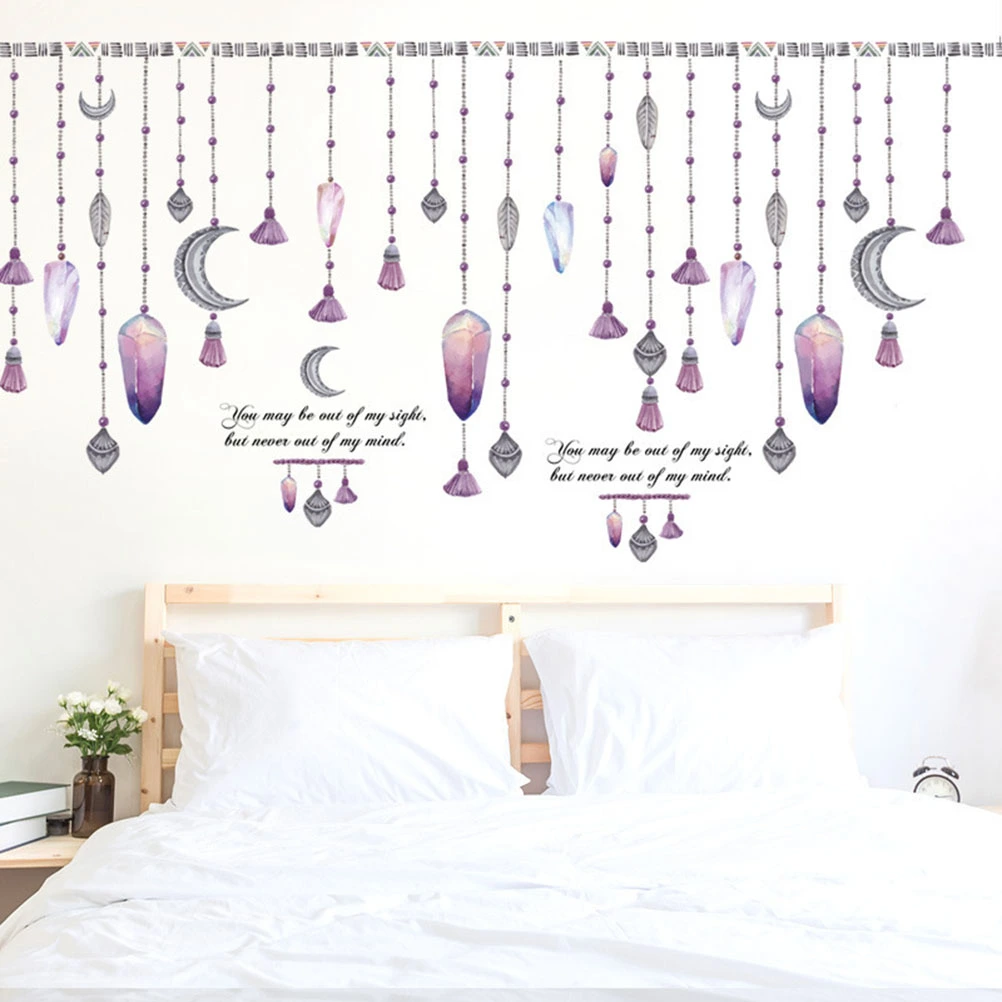 Living Room Adhesive Wall Decor Bead Curtains Wall Sticker PVC Adhesive Bedroom Wallpaper