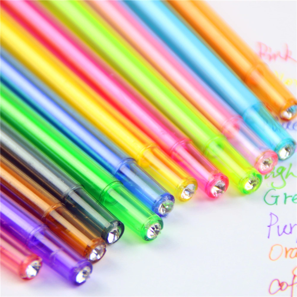 12 Packs Color Gel Ink Pens Set 0.5mm Tip Range Colour Pen Kit for Colouring Books Draw Write