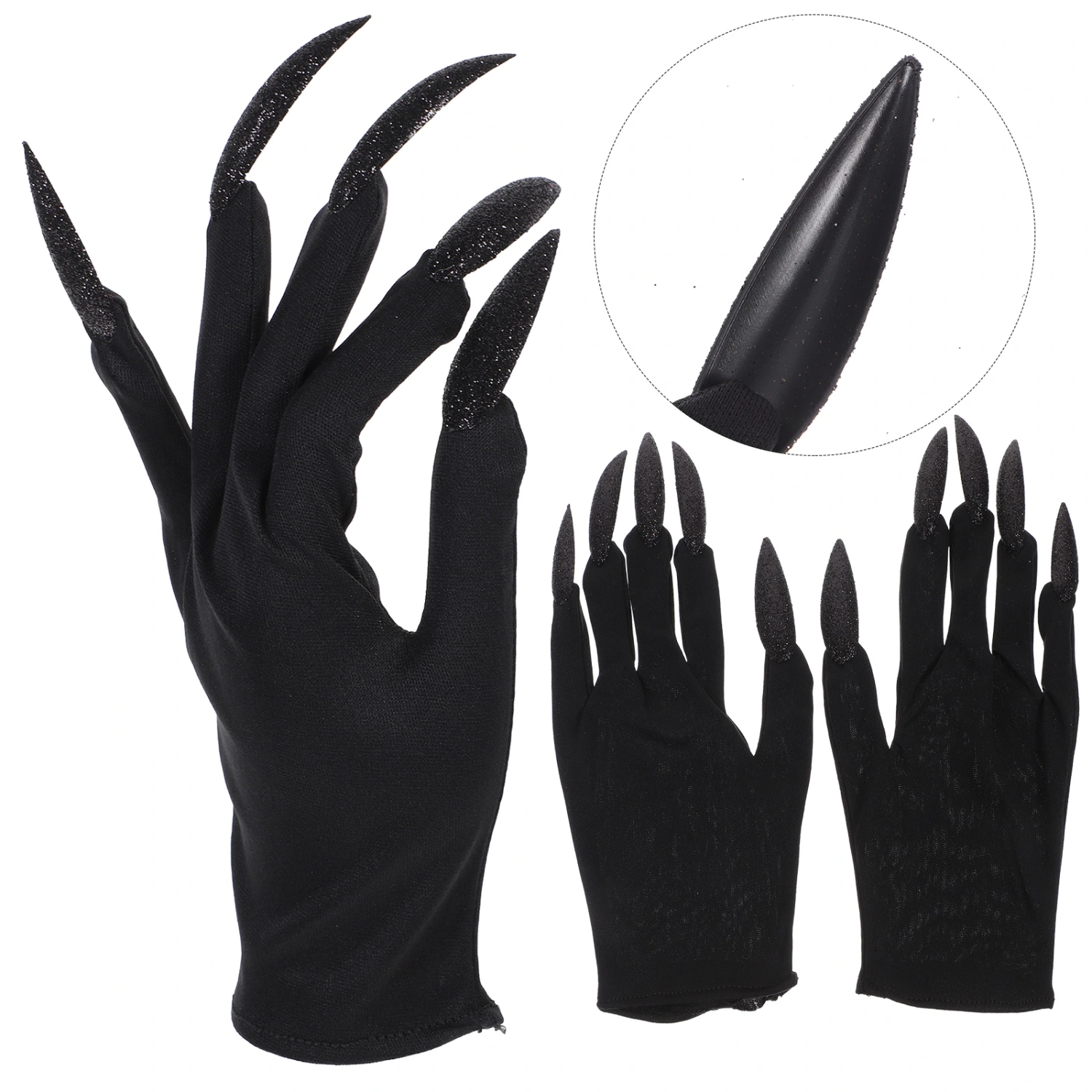 2 Pairs Halloween Fingernails Gloves Scray Ghost Nail Gloves for Party