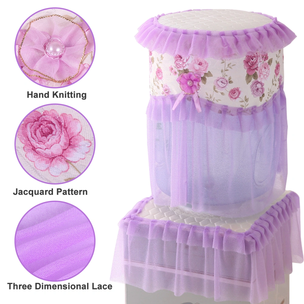 1 Set Yarn Water Dispenser Cover Dust Proof Printing Drinking Barrel Protective Sleeve for Drinking Machine (Purple)