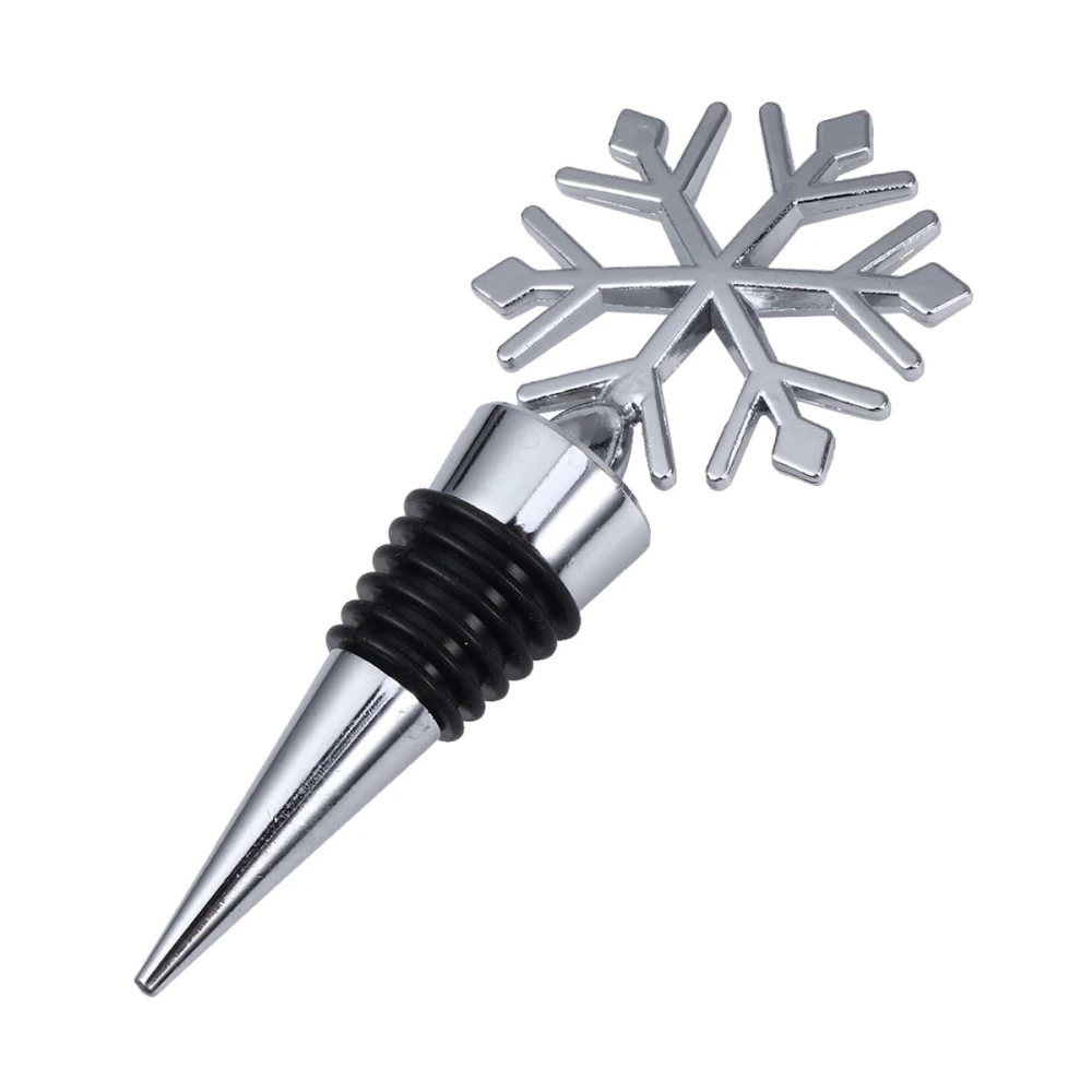 Snowflake Bottle Stopper Zinc Alloy Wine Cork Reusable Vacuum Sealed Wine Bottle Sealer Saver