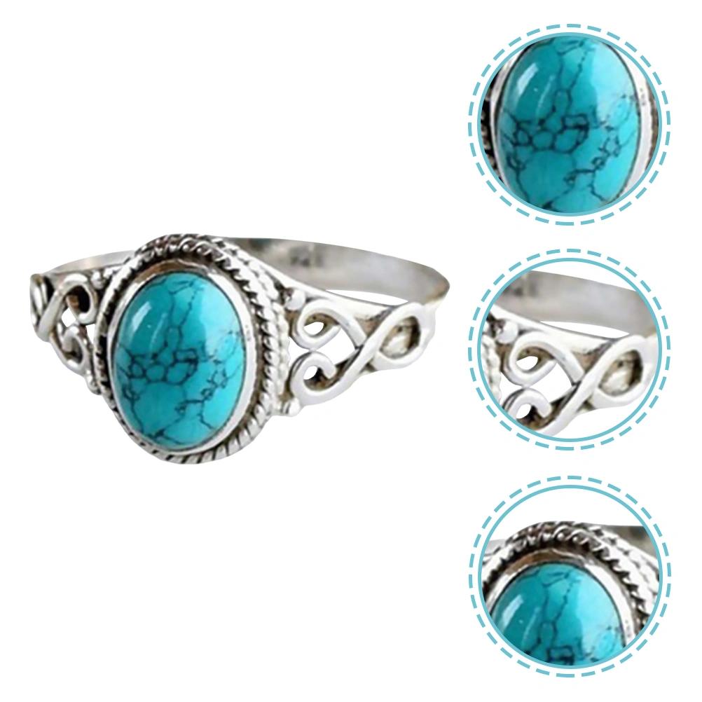 Turquoise Ring Engagement Jewelry Aesthetic Rings Birthday Gifts For Women