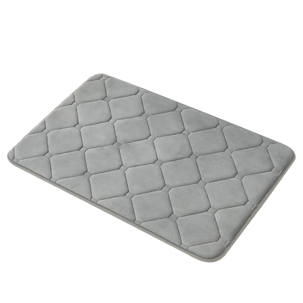 1Pc Anti-Skid Floor Mat Non-Slip Mat Absorbent Mat Thickened Floor Mat for Bathroom Kitchen (Dark Grey 45x75CM)