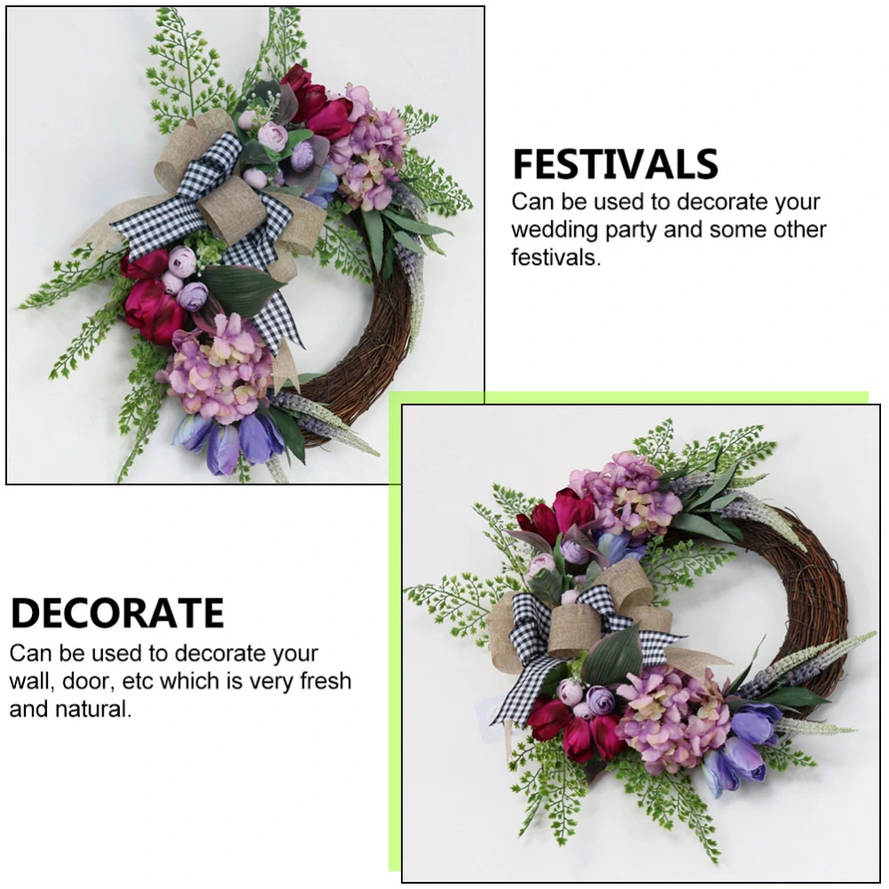 1PC European Style Imitation Wreath Pendant Wedding Door Hanging Garland Decor