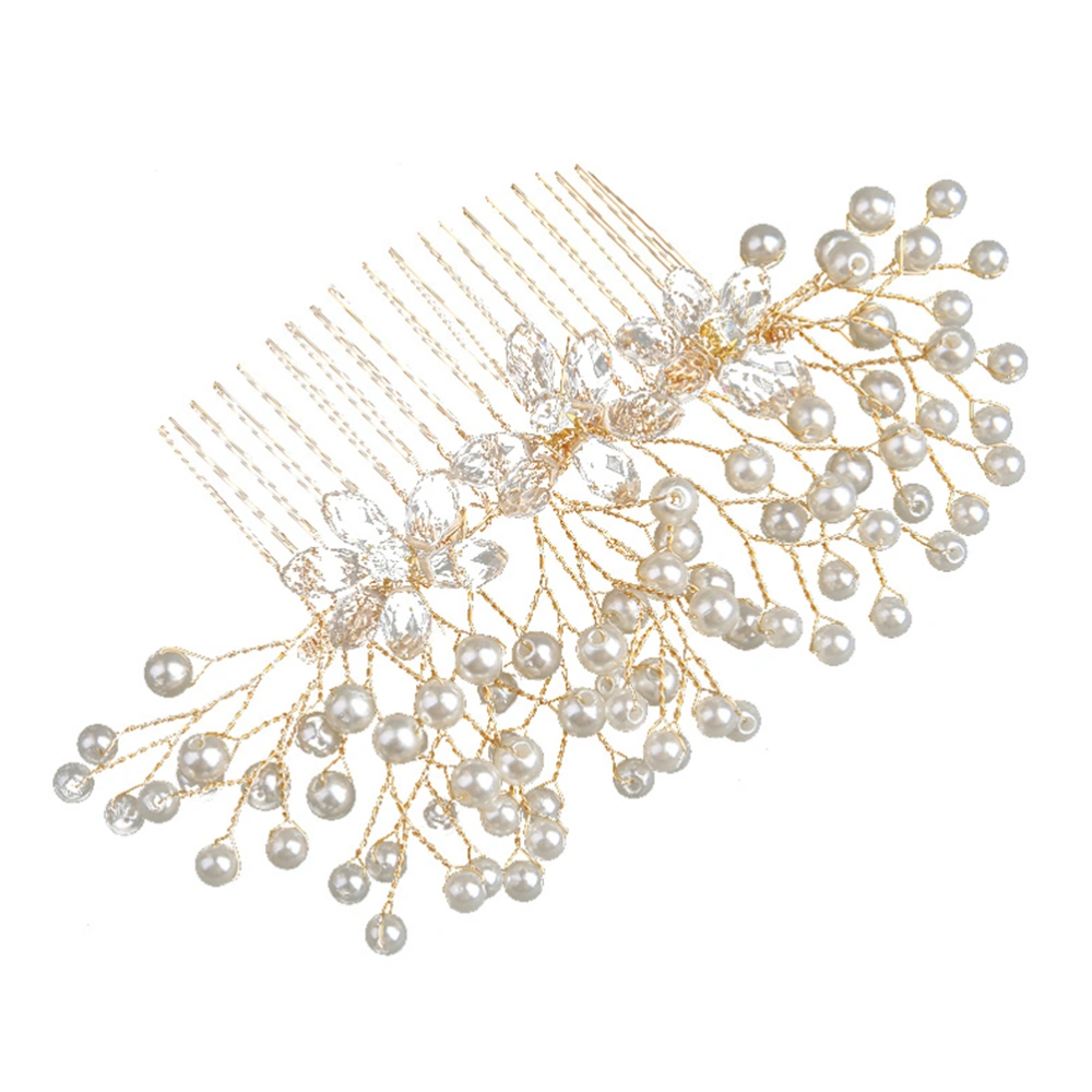 Pearl Crystal Bridal Hair Comb Charming Girls Headdress Wedding Hair Accessories