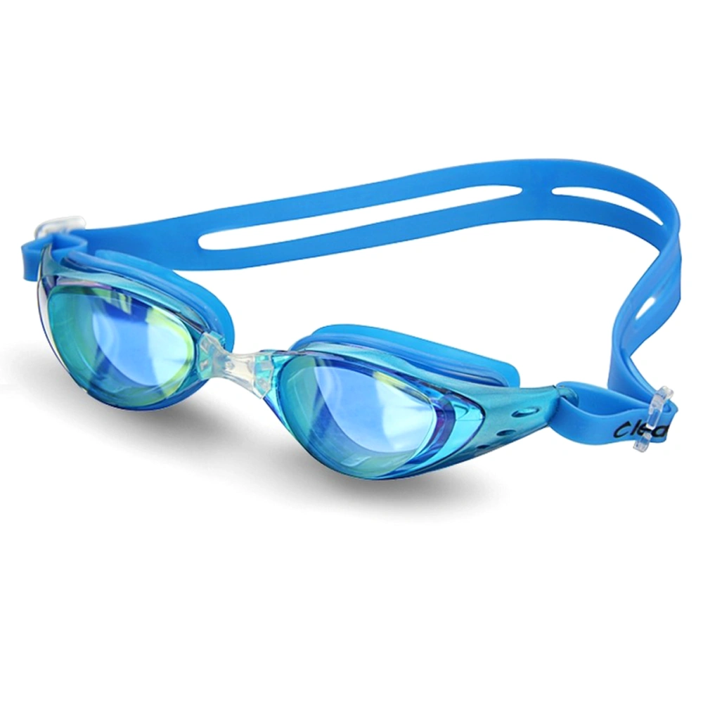 Leacco DL603 Adjustable Unisex Adult Non Fogging Anti-UV Swimming Goggles Swim Glasses (Lake Blue)