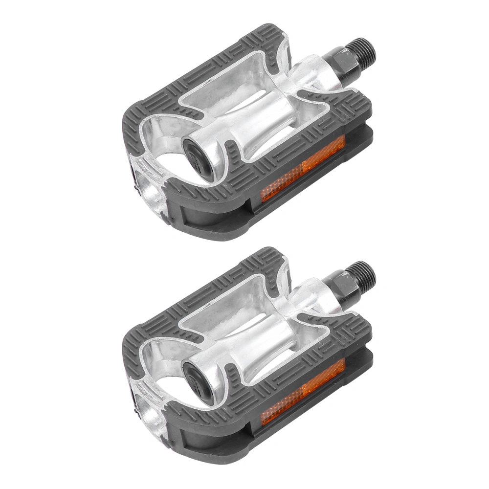 2pcs Aluminum Alloy Bike Pedals Practical Non-skid Mountain Bike Pedals (Black)