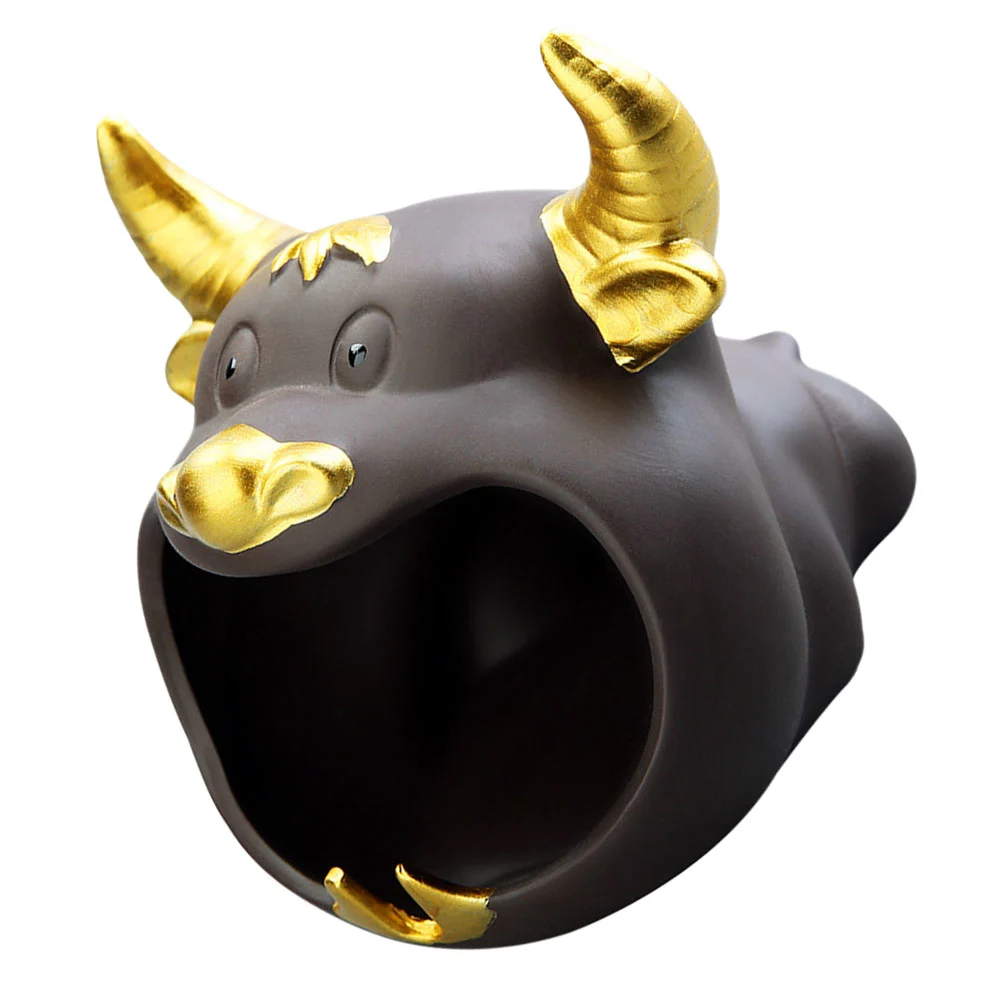 1Pc Cartoon Cattle Ashtray Lovely Ashtray Household Ashtray Container (Coffee)