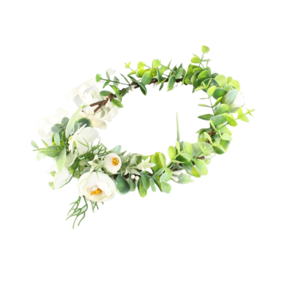 Girl Hair Garland Chrysanthemum Wreath Headband Floral Hair Loop for Woman Girl Decoration