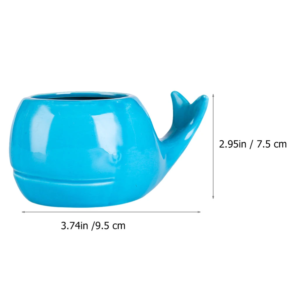 1PC Funny Whale Ceramic Cup Lovely Blue Whale Wine Cup Creative Cocktail Cup