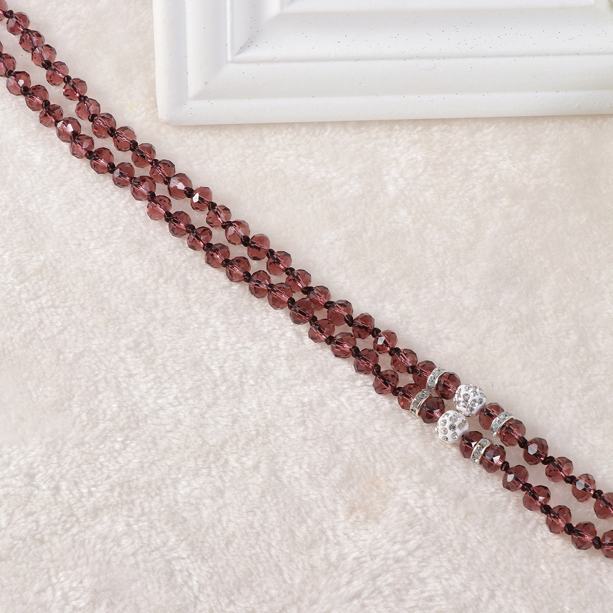 Anti-theft Crystal Chain Anti-lost Mobile Phone Strap Lanyard Phone Neck Hanging Rope Strap Keychain Cord (Purple)