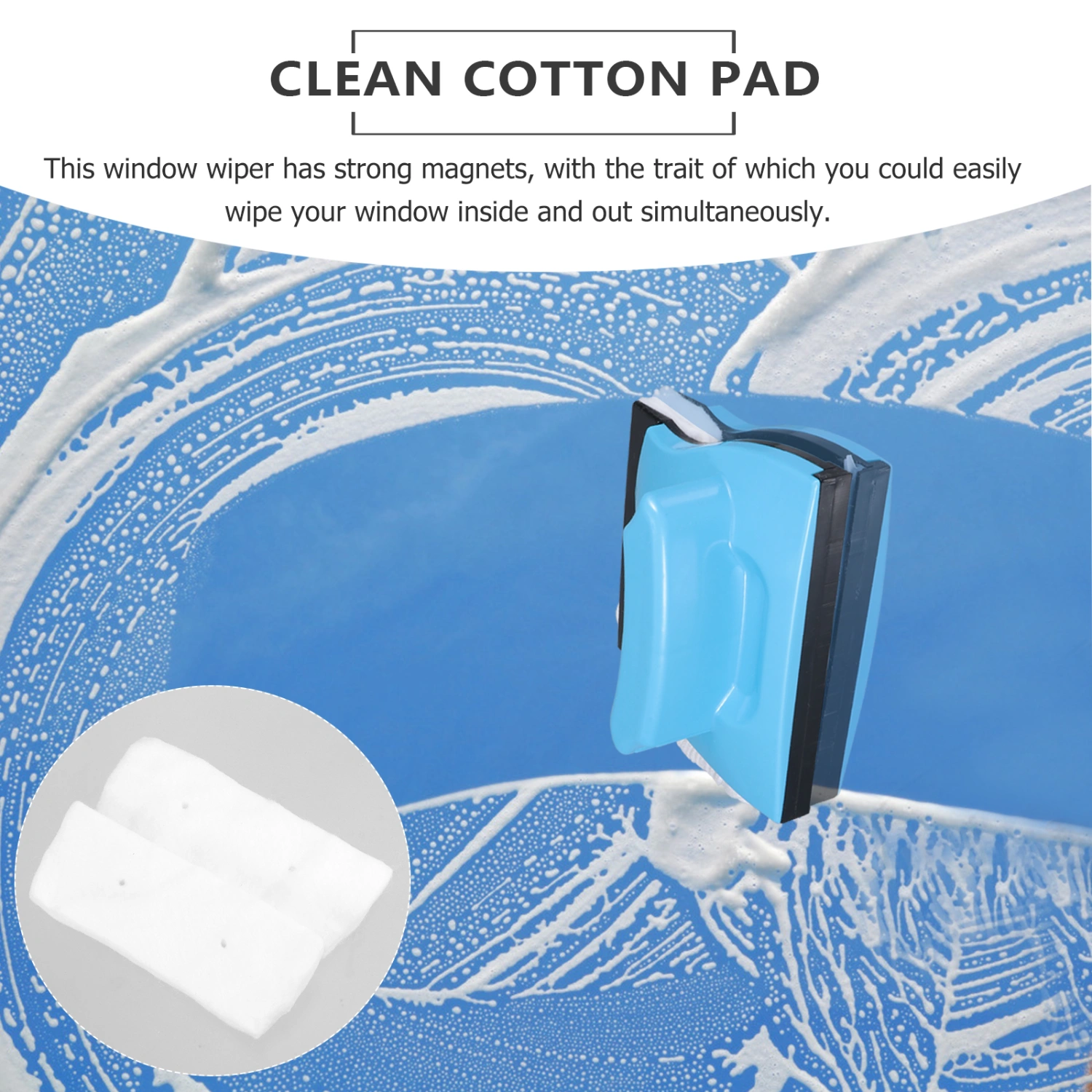 30 Pcs Window Cleaner Accessories Cleaning Cotton Rubber Strip Fixed Buckle
