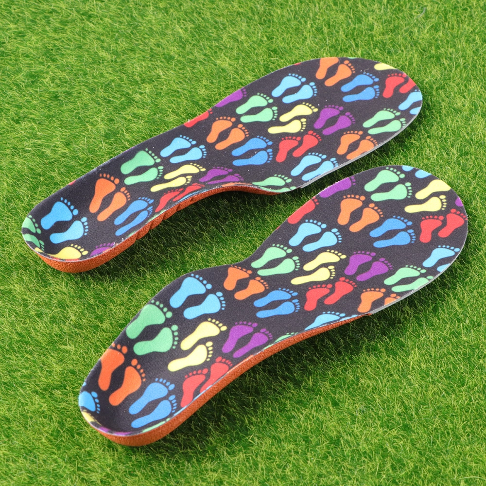 Children Arch Support Insoles Kids Flat Foot Pronation Correction Arch Pad Colorful Feet Insoles Size 4