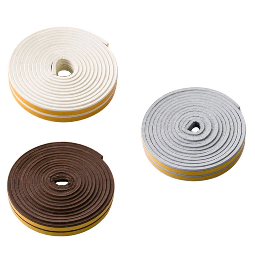 3 Rolls of Acoustic Seal Strips Windproof Strips Collision Proof Rubber Strip