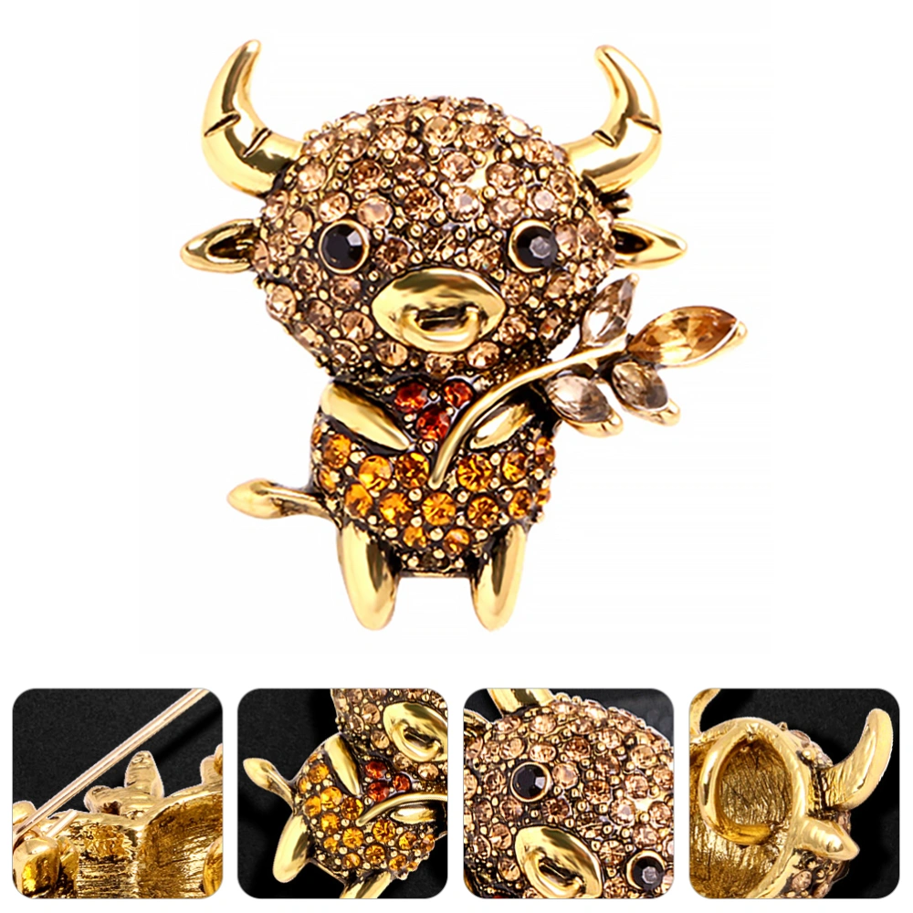 Lovely Cattle Brooches Fashion Shawl Brooch Breastpin Cloth Decoration