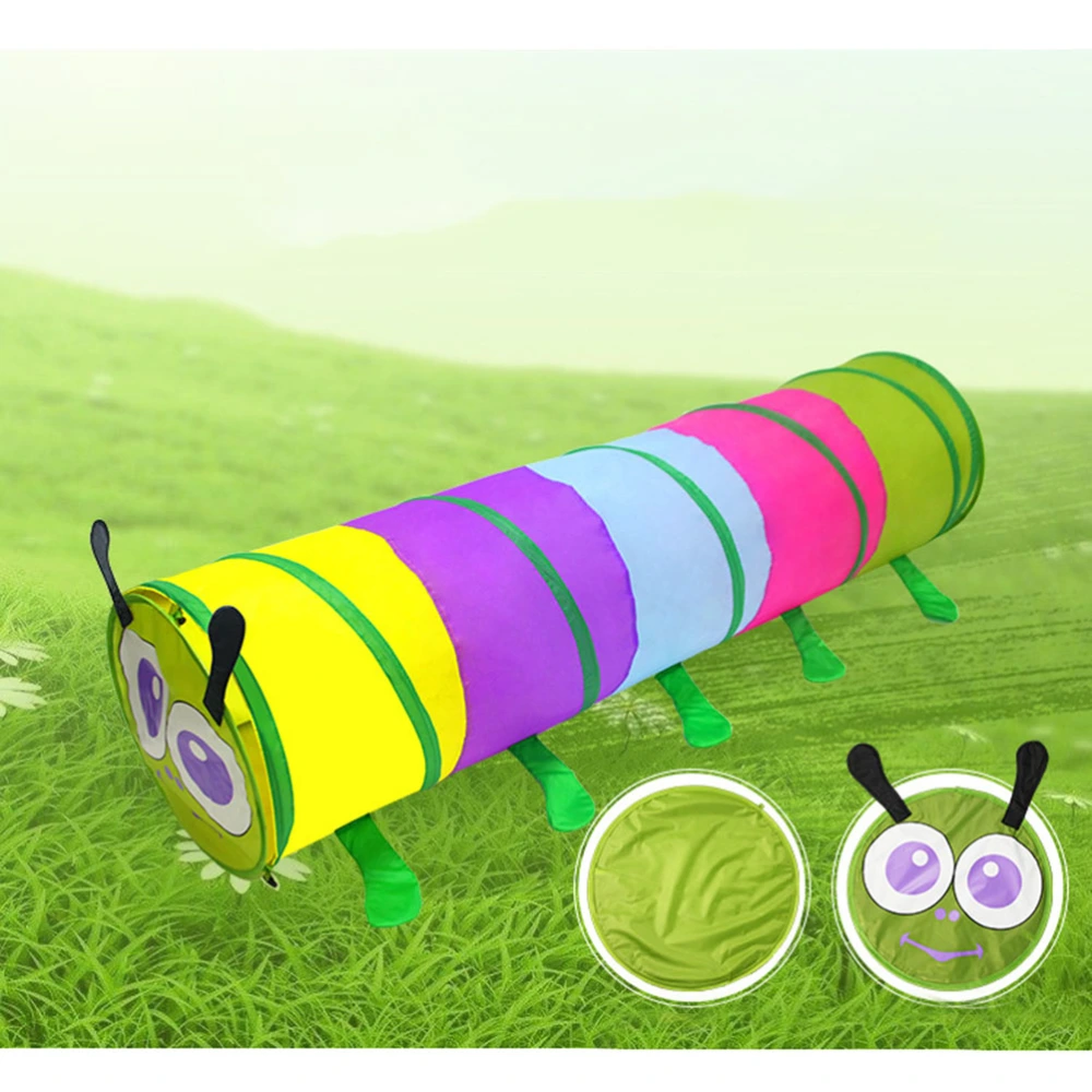 Colorful Playing Tent Crawl Caterpillar Shaped Tunnel Indoor Outdoor Playhouse for Babies Toddlers Children