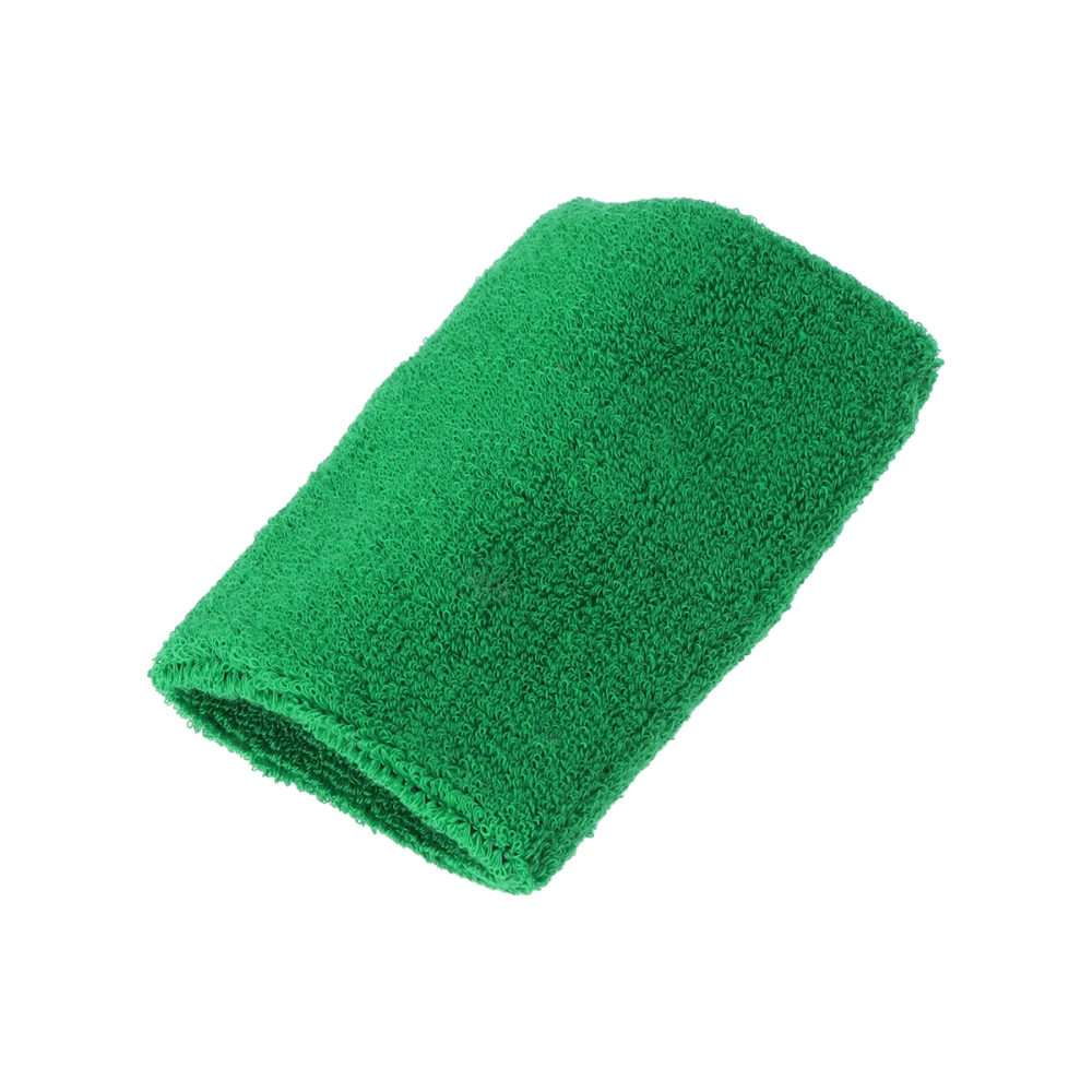 Colorful Wrist Sweatbands Athletic Cotton Terry Cloth Wristbands for Gym Sports (Green)