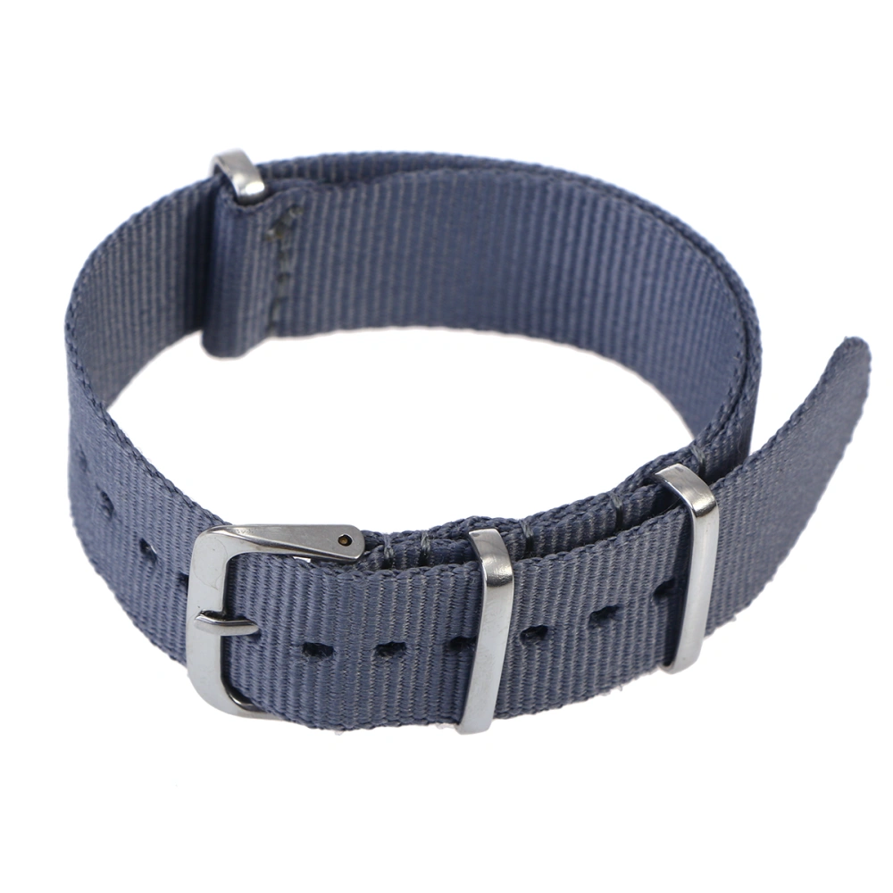 Nylon Watch Strap Replacement Heavy Duty Watch Bands Woven Wristband Strap 20mm (Grey)